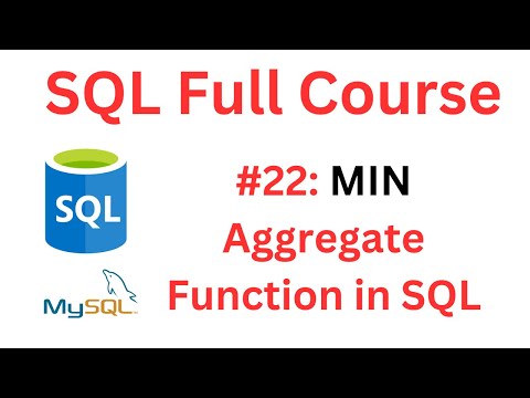 Sql Tutorial 22 Min Aggregate Function In Sql Mysql Workbench