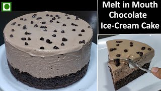 Melt in mouth Eggless Chocolate Ice Cream Cake without Condensed Milk | No Oven Easy Chocolate Cake