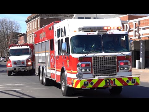 Trenton Fire Department Hazmat 1, Rescue 1, & Ladder 4 Responding