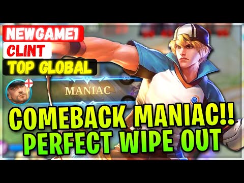 COMEBACK MANIAC!! Perfect Wipe Out [ Top Global Clint ] newgame1 - Mobile Legends Emblem And Build