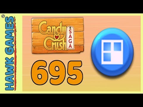 Candy Crush Saga Level 695 (Jelly level) - 3 Stars Walkthrough, No Boosters