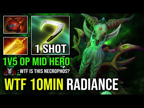 How to Solo Mid Necrophos Against QOP 10Min Radiance 1 Shot Reaper Counter All Dota 2