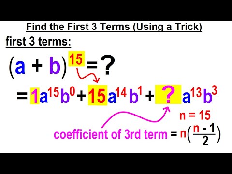 Algebra Ch 49 Binomial Theorem 1 of 18 What is the Binomial Theorem