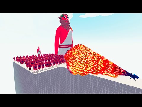 100x Ancient army + 1x GIANT ZEUS vs 1x EVERY GODS -Totally Accurate Battle Simulator TABS