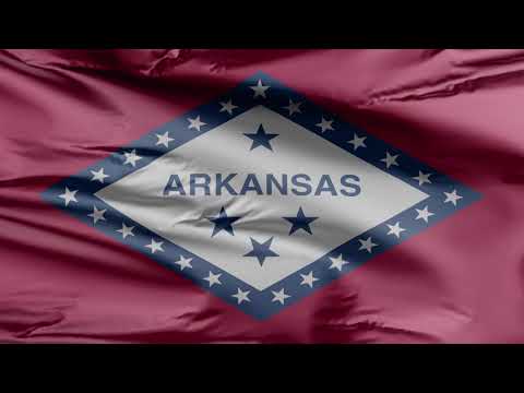 🏳️State Flag of Arkansas & State Song | USA  🏳️