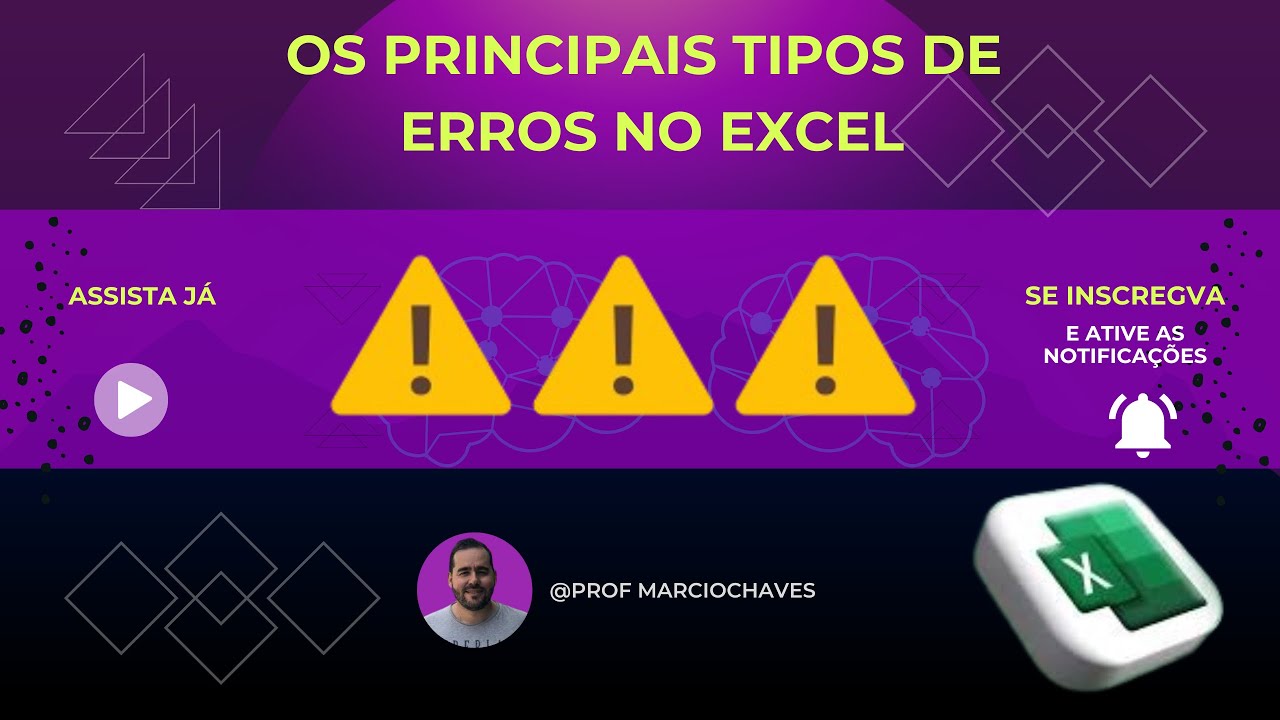 EXCEL: Os principais tipos de erros