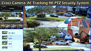 Cross Camera 'AI' Tracking 4K PTZ Security Camera System | YOYIRYB