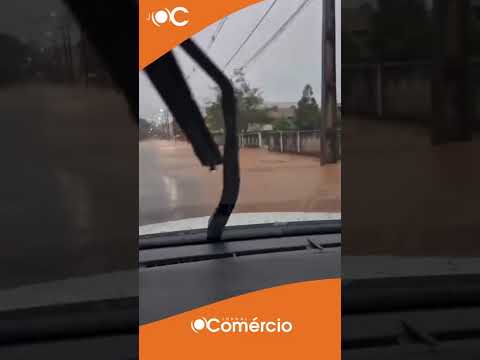 Chuva deste sábado provoca transtornos em Cruz Machado