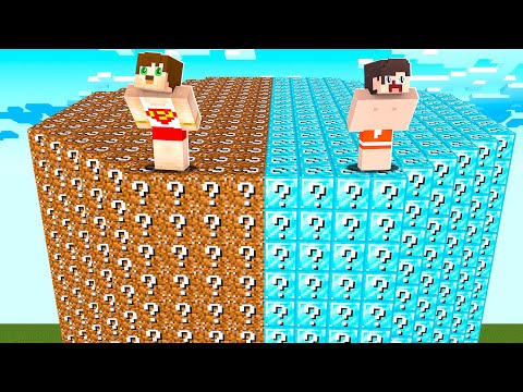 Minecraft GÖKYÜZÜ ŞANS BLOKLARI (Zengin vs Fakir Lucky Block)