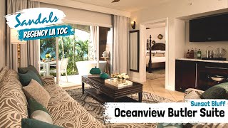Sunset Bluff Oceanview One Bedroom Butler Suite (RP1) | Sandals La Toc, St Lucia | Tour & Review 4K