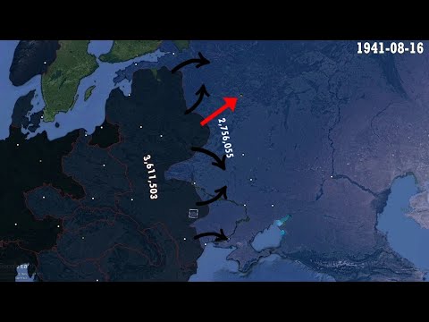 World War II Everyday Operation Barbarossa with army sizes