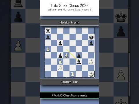 FM Tim Grutter vs GM Frank Holzke | Tata Steel Chess 2025 | Round 5