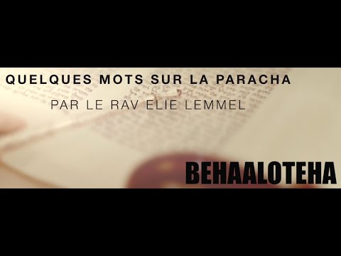 La singularité du peuple juif... Rav Elie Lemmel - Paracha Béhaalotekha