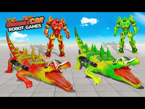 Crocodile Robot Car Transform Game