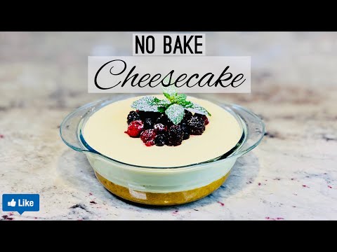 Easy and simple NO BAKE cheesecake with ONLY five ingredients!!😋