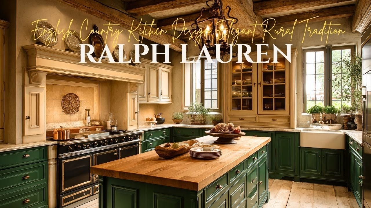 English Country Kitchen Design Inspired by Ralph Lauren’s Elegant Rural Tradition