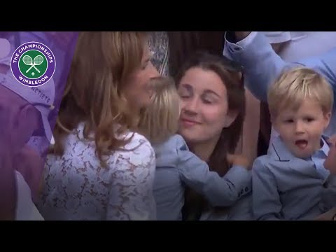 Roger Federer gets emotional as children arrive on Centre Court after Wimbledon 2017 final