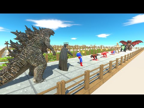 Godzilla 2021; Batman And Super Man Death Run - Animal Revolt Battle Simulator