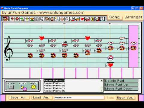 Mario Paint: Peanut Plains - Kirby Super Star