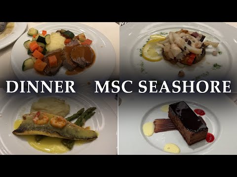 DINNER Menu Tour MSC SEASHORE: Exploring the Evening Restaurant
