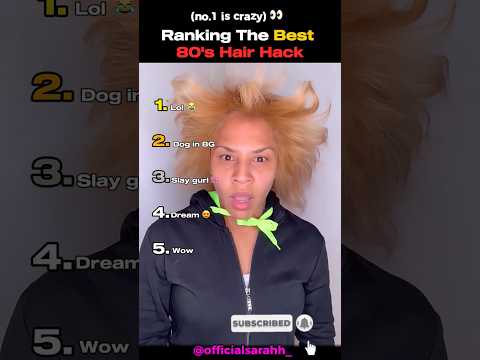 Ranking The BEST 80’s Hair Hack Trend #shortsviral #ranking #tiktok