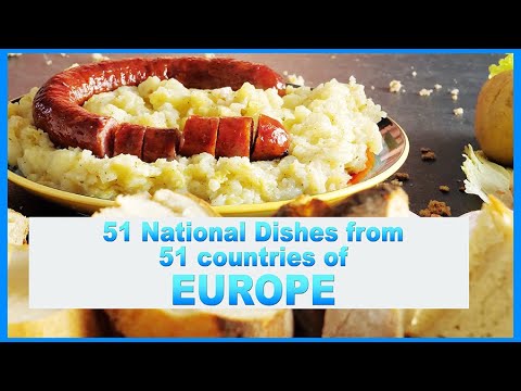 51 National Dishes from 51 European countries - 4K 50fps