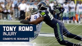 Tony Romo Goes Down with Apparent Back Injury | Cowboys vs. Seahawks (Preseason) | NFL
