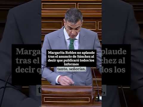 🏛️👀 MARGARITA ROBLES no aplaude tras el anuncio de PEDRO SÁNCHEZ en el Congreso