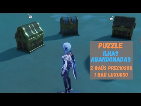 COMO RESOLVER O PUZZLE DA ILHA ABANDONADA E GANHAR 3 BAÚS...2 PRECIOSOS E 1 LUXUOSO [Genshin Impact]