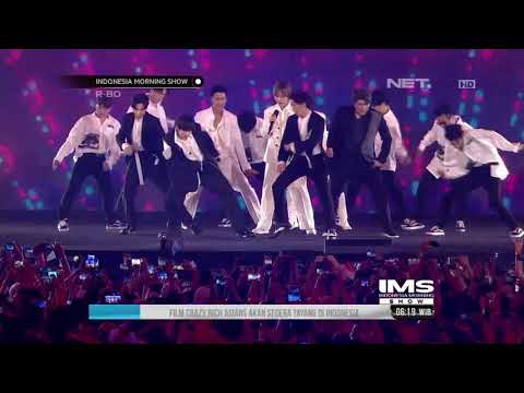 Cuplikan penampilan suju saat bawakan lagu mr simple di penutupan asian games 2018