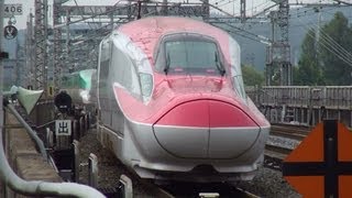 preview picture of video '東北新幹線 E6系+E5系 試運転回送列車 一ノ関駅 Shinkansen test run'
