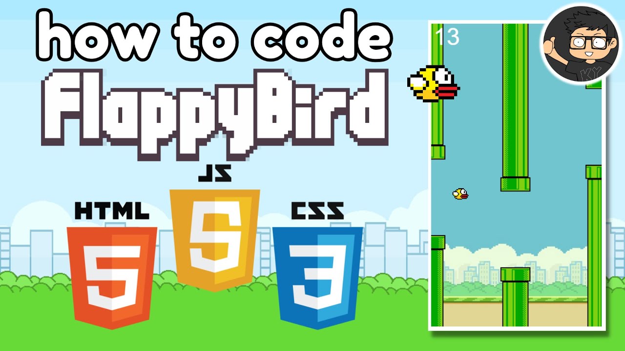 Create Flappy Bird clone in Javascript HTML CSS