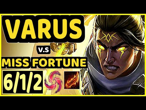 NIXERINO (VARUS) vs MISS FORTUNE - 6/1/2 KDA BOTTOM ADC CHALLENGER GAMEPLAY - EUW