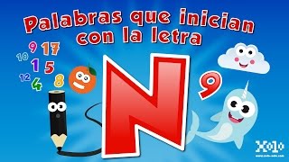 Palabras que incian con la letra N en español para niños - Videos Aprende