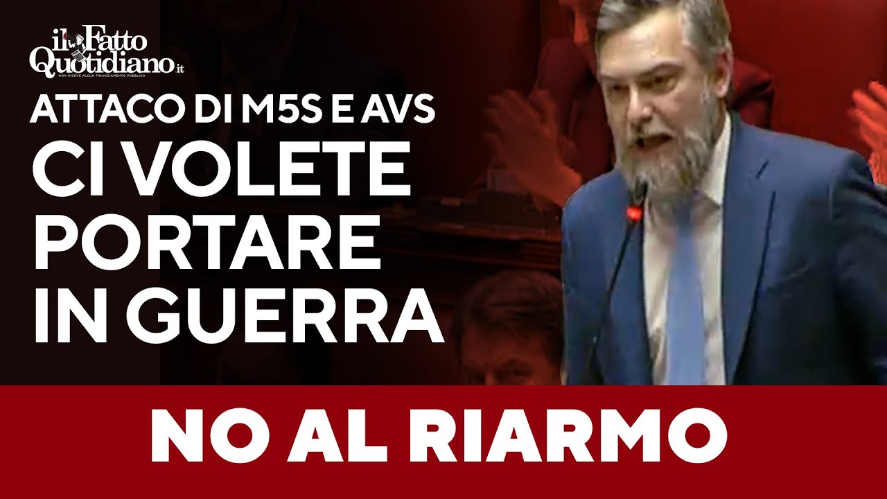 M5S e Avs: "Ci volete portare in guerra. Soldi solo per le armi, non pensate al paese"