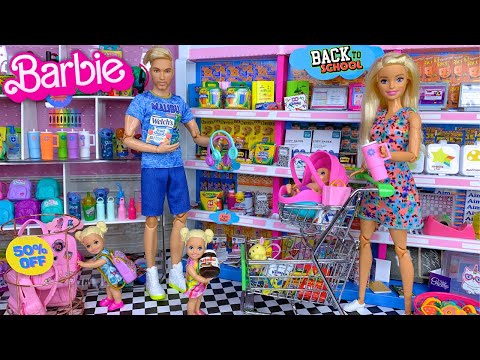 Barbie & Ken Doll Family School Supply Shopping