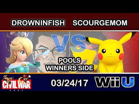 2GGC: Civil War - DrowninFish (Rosalina) Vs. Scourgemom (Pikachu) Pools Winners Side - Smash Wii U