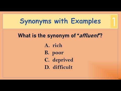 English Vocabulary Practice Test | Synonyms with Examples 1 | Test Your English Vocabulary Skills