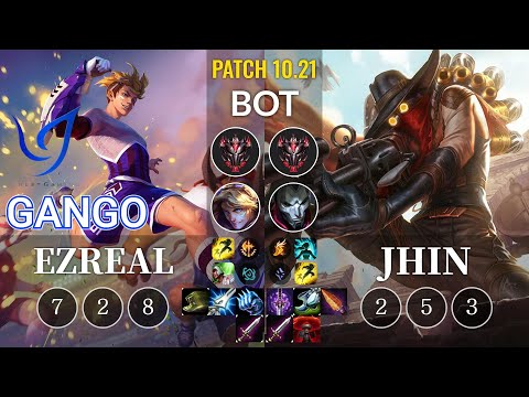 CGA Gango Ezreal vs Jhin Bot - KR Patch 10.21