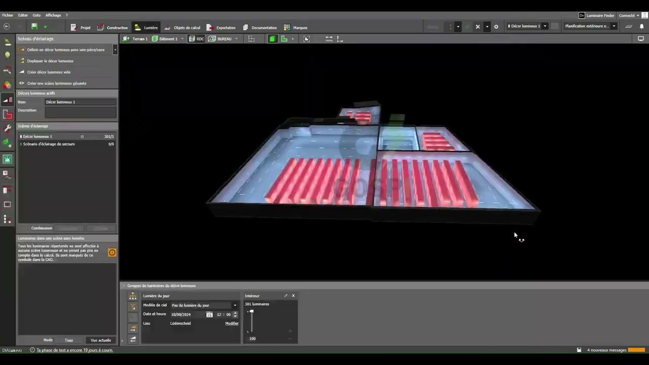 Projet d'éclairage logistique