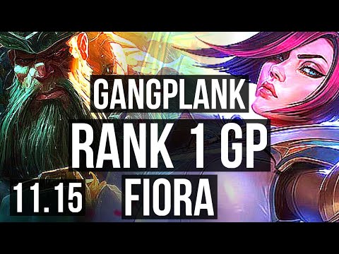 GANGPLANK vs FIORA (TOP) | Rank 1 GP, 14/2/10, Legendary, Rank 20 | JP Challenger | v11.15