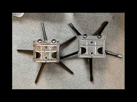 chairpartsonline 25" Replacement Recliner Base w/pitched Swivel Rocker Box Plate, 5-Leg w/caps - S55