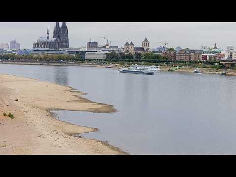 Video Thumbnail: Rhine River hits record low as drought grips Germany