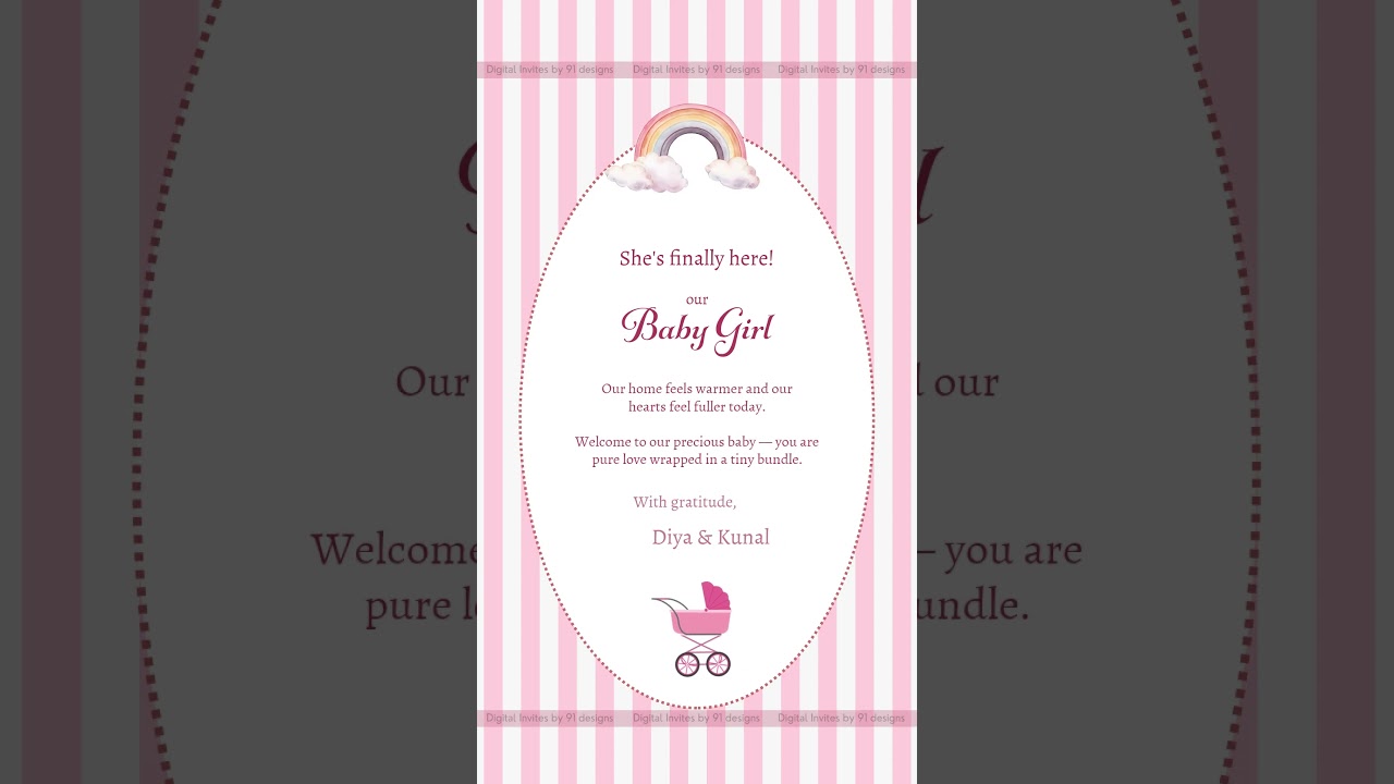 Sacred Naamkaran Ceremony Invitation Card