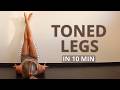 10 MIN TONED LEGS WORKOUT To Slim Your Inner Thighs Lose Fat At Home