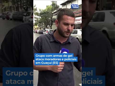 Grupo com armas de gel ataca moradores e policiais em Guaçuí (ES) #balançogeral #shorts