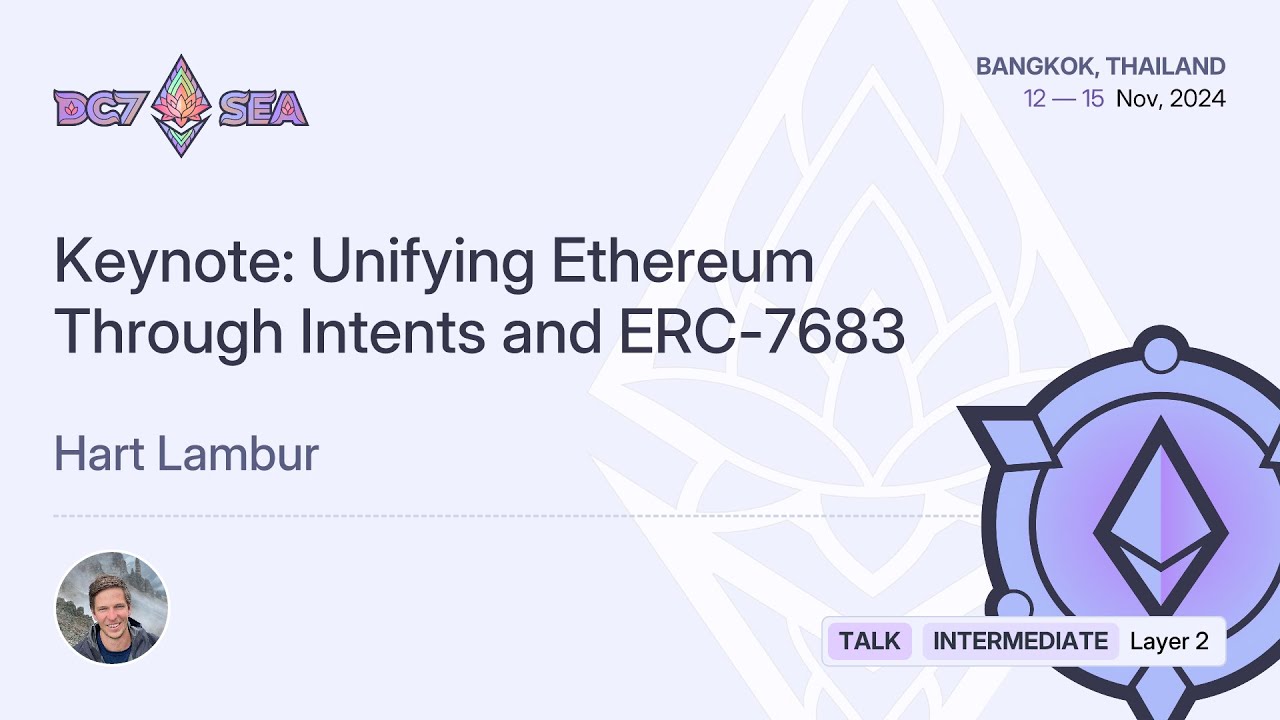 Keynote: Unifying Ethereum Through Intents and ERC-7683 preview