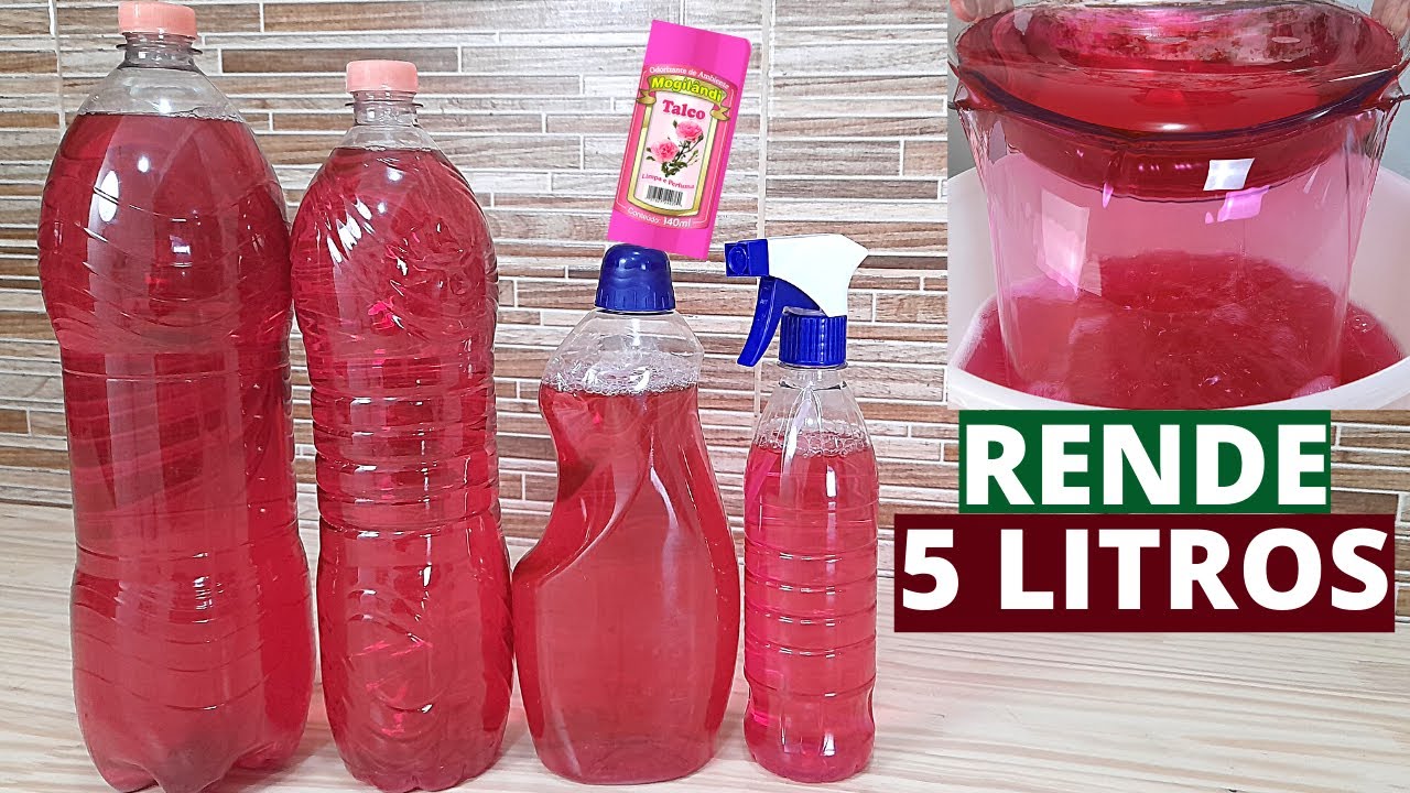 CHEGA DE GASTAR  - DESINFETANTE CASEIRO FÁCIL E ECONÔMICO  -  SUA CASA PERFUMADA O DIA TODO