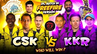 CSK VS KKR IPL MATCH IN FREE FIRE STYLE 🔥😱 || We R Gamers ||