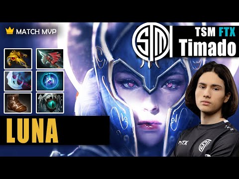Luna Safelane | TSM FTX.Timado | OMG LUNA HARD CARRY BUILD COMEBACK GAME | 7.32b Gameplay Highlights
